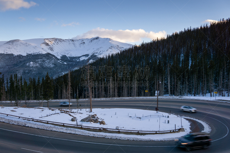 berthoud pass,科罗拉多州,温特帕克,大陆分水岭,高地,落基山国家公园,蜿蜒,雪山,水平画幅,山