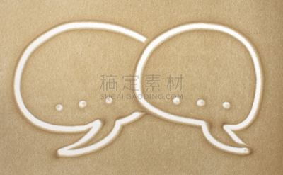 对话气泡框,两个物体,沙画,消息,纹理,绘画插图,卡通,沙子,时尚,自然