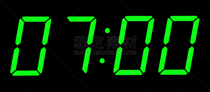 数字时钟,数字化显示,数字7,背景分离,技术,现代,液晶显示,背景,钟,摄影