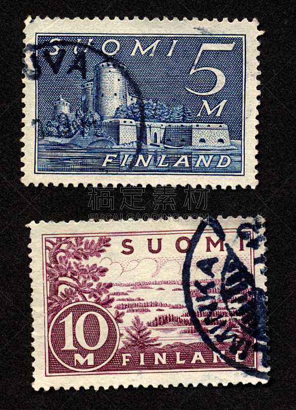 邮票,蜉蝣,芬兰国,垂直画幅,古董,无人,欧洲,古典式,彩色图片,邮件