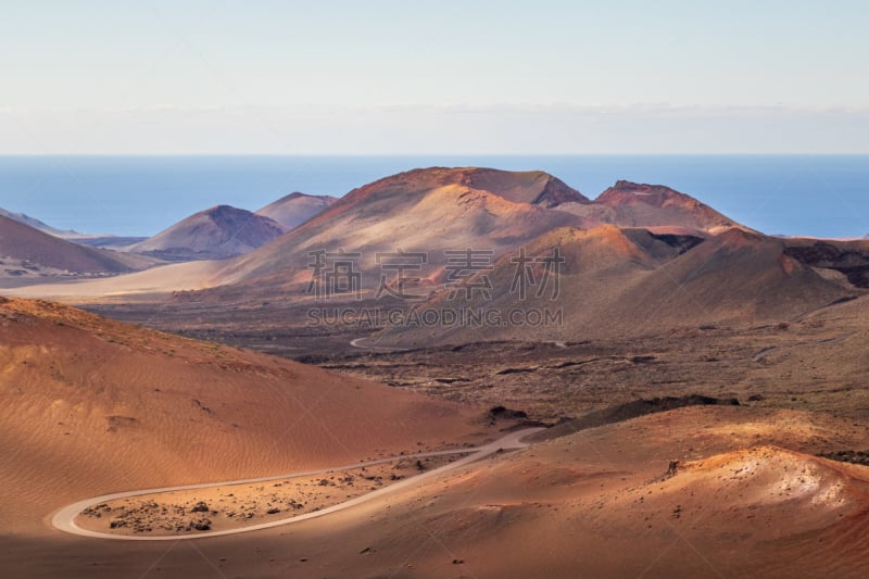 timanfaya national park,兰萨罗特岛,国内著名景点,热,大西洋,北美歌雀,沙漠,夏天,户外,天空