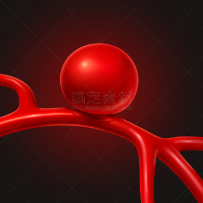 动脉瘤,概念和主题,绘画插图,健康保健,风险,动脉壁,方形画幅,充满的,动脉