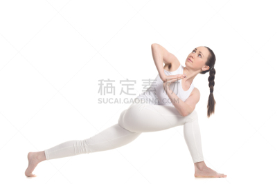 伸展三角式,瑜伽,三角扭转侧伸展式,旋转门,祈祷式,重量级别,青少年,培训课,知识,白色