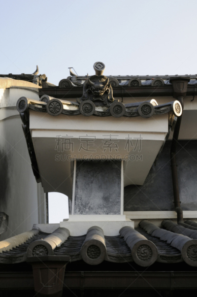 日本,古典式,房屋,江户时代,垂直画幅,瓦,零售行业职位,瓷砖,建筑结构,居住区