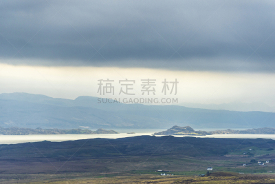 基瑞陵,斯凯岛,地形,波特里,云景,云,英国,草,春天,湖