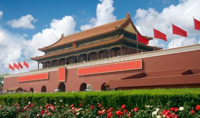 北京,建筑外部,故宫,明朝风格,水平画幅,建筑,宫殿,蓝色,禁止的,旅行者