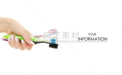 牙刷,式样,手,新的,早晨,动物身体部位,健康,居住区,白色,彩色图片