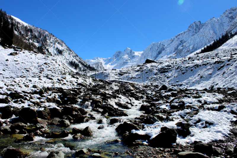 雪,冬天,印度,山谷,山,索马,查谟和克什米尔,天空,气候,旅行者