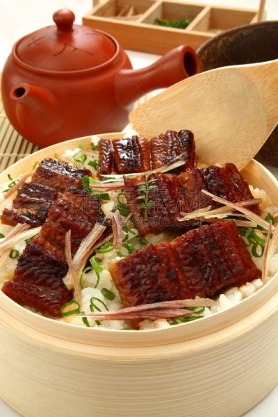 咸水鳗,稻,格子烤肉,茶泡饭,名古屋,淡水鳗鱼,垂直画幅,海产,夏天,晚餐