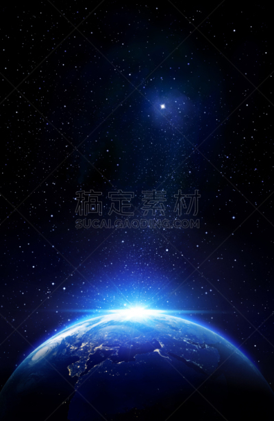 星星,地球形,蓝色,风景,太空视角,天空,外星人,星系,形状,轨道运行