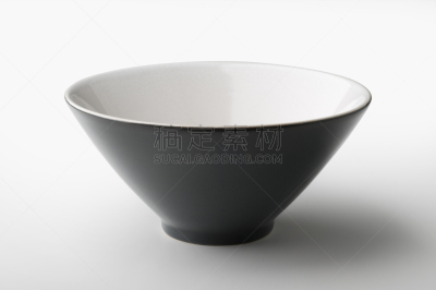 碗,黑色,日式茶杯,陶瓷工艺品,陶瓷制品,分离着色,剪贴路径,空的,一个物体,背景分离