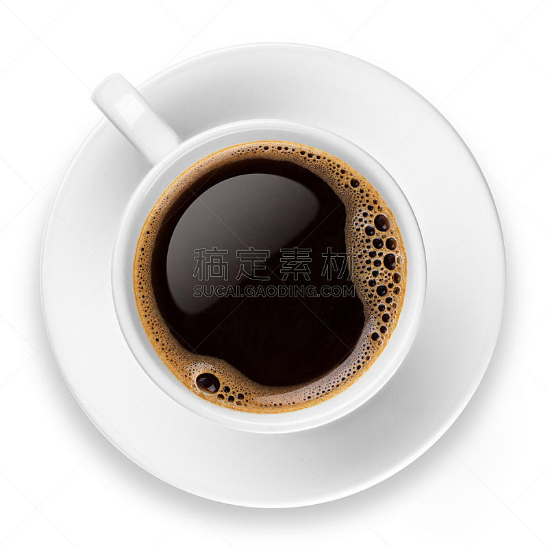 咖啡,白色,黑咖啡,咖啡杯,杯,浓咖啡,马克杯,烤咖啡豆,正上方视角,剪贴路径
