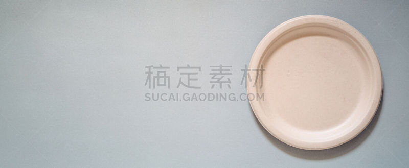一次性物品,可生物降解材料,模塑,盘子,纤维,循环利用,自然,空的,空白的,乌克兰