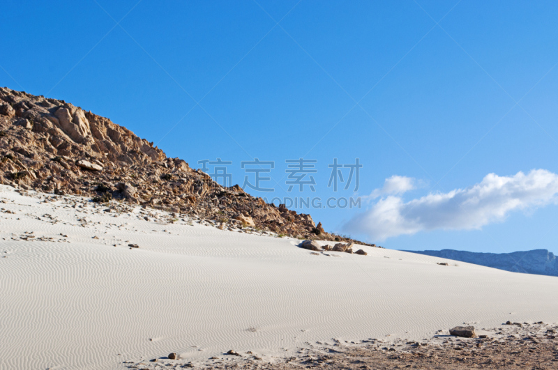 索科特拉岛,海滩,沙丘,山,岛,沙漠,一只动物,莫斯特,风景,名声