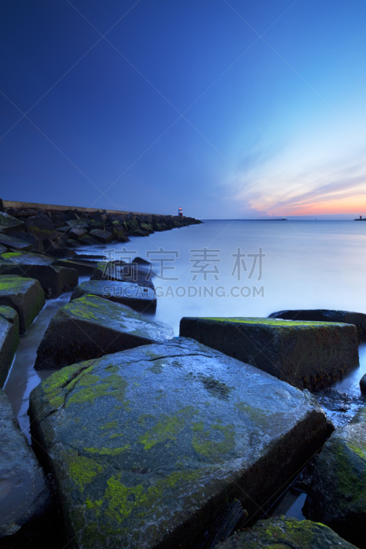 艾默伊登,海洋,海港,荷兰,黄昏,进口标志,垂直画幅,水,留白,荷兰北部