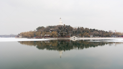 北京,雪,北海公园,过去,公园,自然美,湖,北海湖,户外,天空