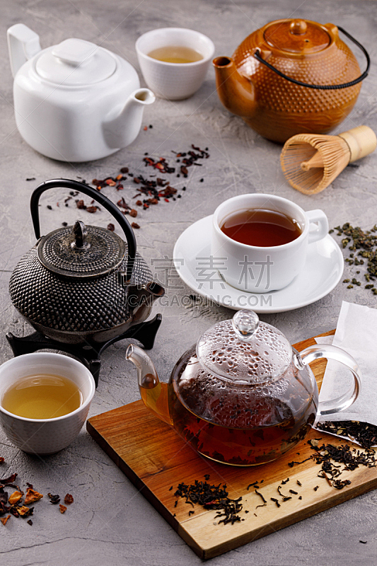 茶,静物,贺卡,多样,字体,反差,灰色背景,茶壶,饮料,传统