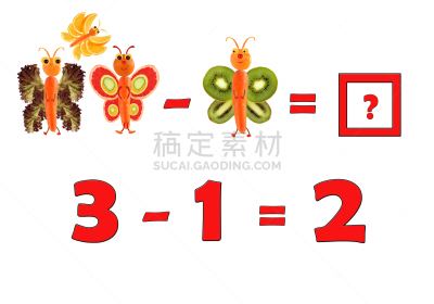 绘画插图,数学符号,儿童,幼儿园,学龄前,加号,水平画幅,进行中,蝴蝶,科学实验