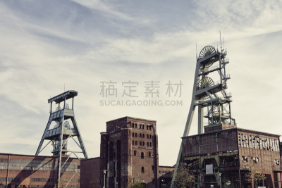 矿坑,轴座,盖尔森基辛,鲁尔区,矿井,北莱茵威斯特法伦州,水平画幅,建筑,无人,建筑外部
