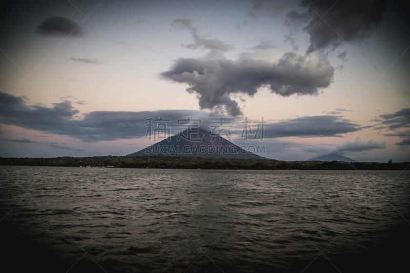 岛,火山,康塞普西翁,尼加拉瓜,看风景,自然,湖岸,水平画幅,山,地质学