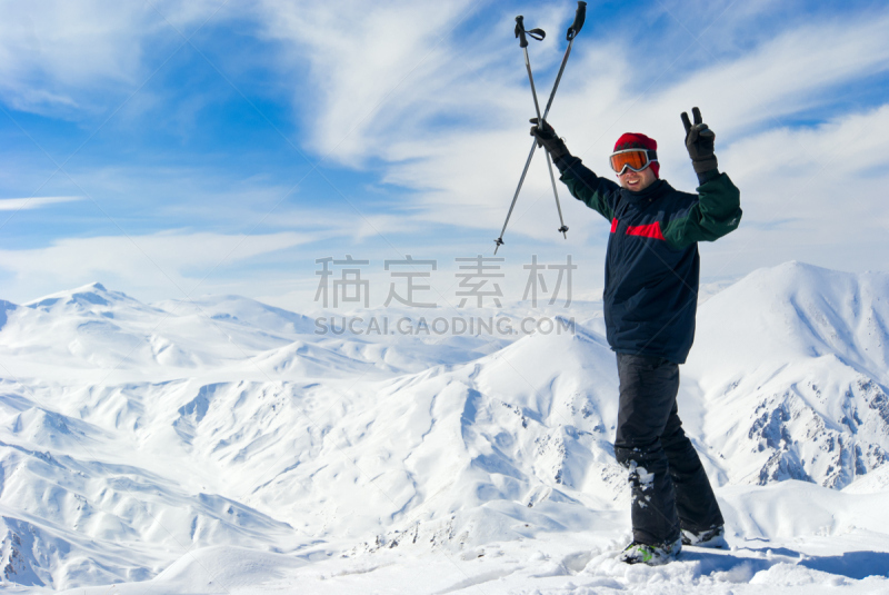 滑雪运动,快乐,山,在上面,土耳其,安纳托利亚,运动,极限运动,背景,户外