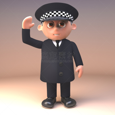 三维图形,绘画插图,制服,波形,责任,快乐,警官,你好,职业,军士