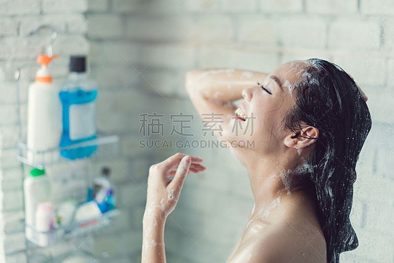浴室,幸福,亚洲,公亩,女人,氦,水,spa美容,健康,肥皂