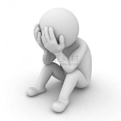 男人,三维图形,沮丧,白色,绘画插图,性格,卡通,仅男人,仅成年人,想法