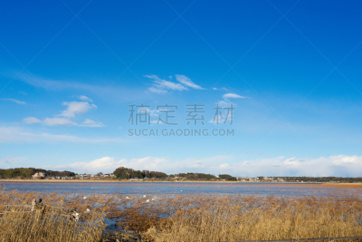 天空,蓝色,河流,柏市,千叶县,自然,水,留白,风,里山