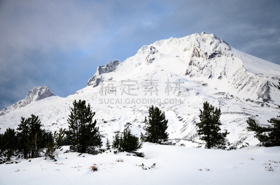 胡德雪山,俄勒冈州,俄勒冈郡,公园,休闲活动,水平画幅,波特兰,雪,火山地形,胡德里弗