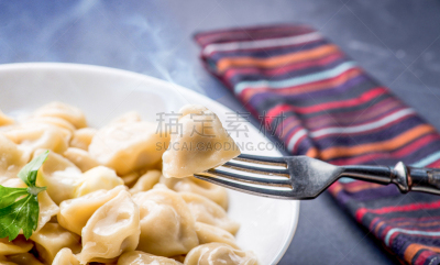 酱汁,塞满了的,饺子,背景,充满的,煮食,盘子,国内著名景点,蔬菜,热