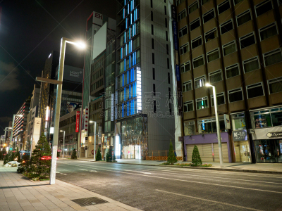 夜晚,银座,东京,水平画幅,地形,无人,日本,户外,城市,光