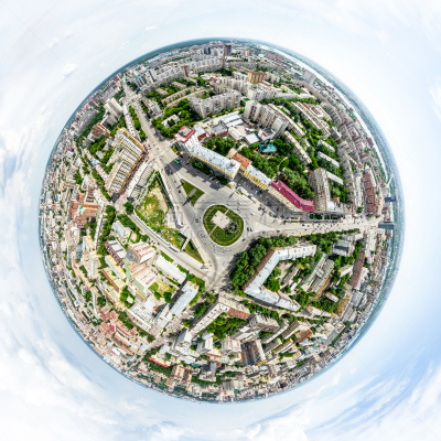 路,航拍视角,太阳,公园,都市风景,大群动物,十字路口标志,夏天,建筑外部,停车