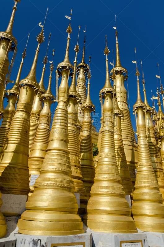 Myanmar, Inle Lake – Accumulation of Stupas in Indein