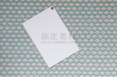 蓝色,机织织物,笔记本,前面,留白,水平画幅,纹理效果,纺织品,无人,格子
