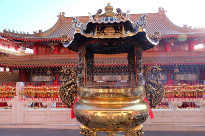 熏香,寺庙,文武二帝庙,香炉,chinese temple dog,水平画幅,无人,典礼,室内,亚洲