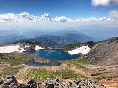 旅途,平和,长野县,清新,环境,云,天气,池塘,自然美,夏天