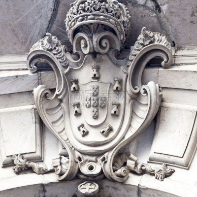 Royal Coat of Arms – architectural detail in Lisbon