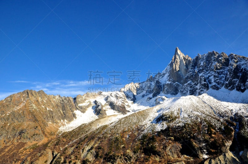 勃朗峰,阿尔卑斯山脉,米迪德鲁峰,天空,水平画幅,云,雪,无人,户外,霞慕尼