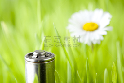 草,电池,清新,动物冲锋,充电电池,充电器,碱,留白,能源,草坪