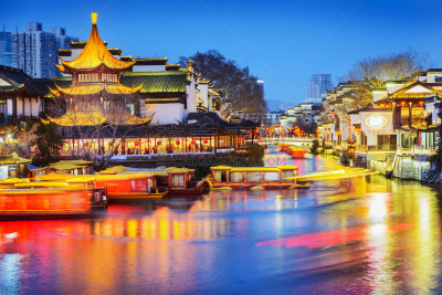 南京,水,天空,江苏省,水平画幅,新加坡,夜晚,无人,传统,户外