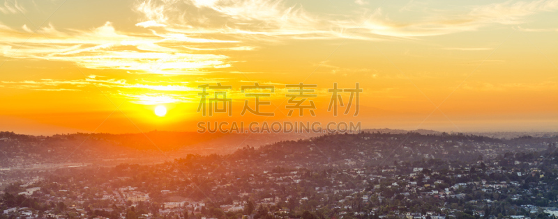 洛杉矶,日光,暗色,办公室,天空,美,水平画幅,山,美人,洛杉矶县