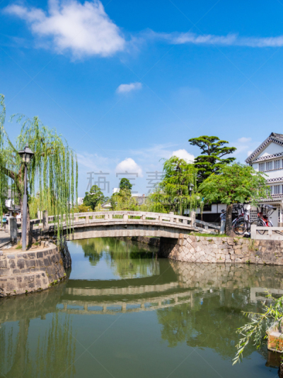 仓敷,旅行者,城市,日本,冈山县,斑点,仓敷美观地区,桨叉架船,数字1,复古风格