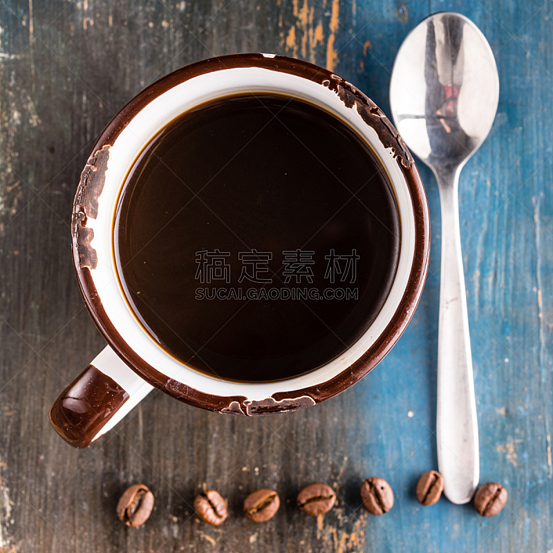 咖啡杯,咖啡生豆,烤咖啡豆,褐色,热饮,古老的,生食,早晨,乡村风格,饮料