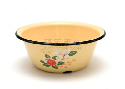 珐琅,碗,白色背景,金属,餐具,饮食,圆形,式样,古董,美国