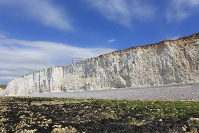 white cliffs,英格兰,多佛的白色悬崖,北丘,滩头岬,七姐妹,英吉利海峡,苏塞克斯,肯特,休闲活动