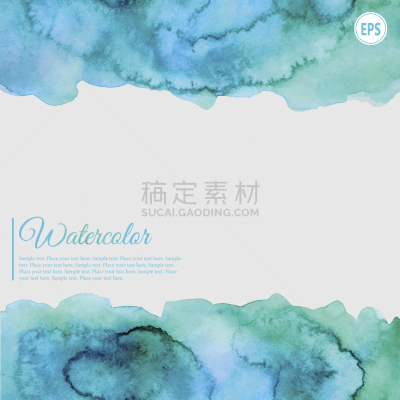 蓝色,抽象,青绿色,水彩画,边框,有污迹的,绿松石色,水彩颜料,水彩画颜料,绿色