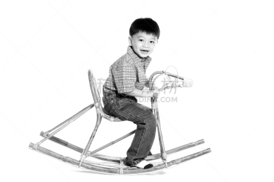 男孩,玩具,可爱的,马,充气跳球,学龄前,幸福,水平画幅,进行中,嬉戏的
