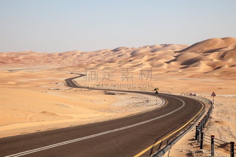 荒野公路,阿曼,阿布扎比,empty quarter,沙漠,迪拜,路,沙漠绿洲,水平画幅,沙子