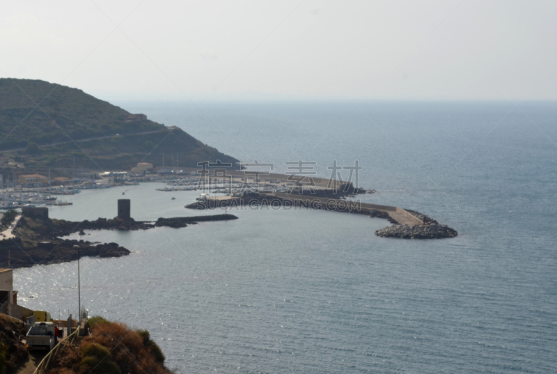 海滩,撒丁岛,全景,海洋,水晶,水,天空,美,水平画幅,沙子